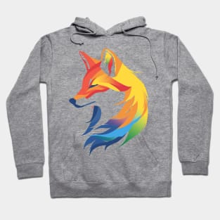 Rainbow  Fox Hoodie